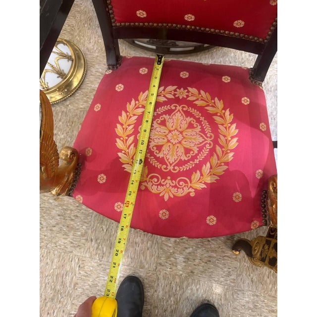 Pair of 19th Century Empire Chairs With Sphinxes For Sale - Image 15 of 15