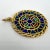 French 18 Karat Yellow Gold and Enamel Window Plique a Jour Pendant Medal, 1950s For Sale - Image 17 of 18