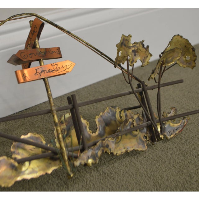 Curtis Jere Signed Covered Bridge Wall Sculpture For Sale - Image 10 of 13