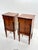 Pair of Early 19th Century Italian Empire Walnut Commodini With Ebonized Columns For Sale - Image 4 of 13