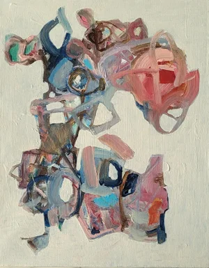 Abstract Expressionist Oil Painting Title: "Congratulations to Me, Part 2 "By Lynn Christian 2024