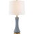 Elena Large Table Lamp in Polar Blue Crackle with Linen Shade Designer: Thomas O'Brien Height: 31" - 33.5" Shade Detail:...