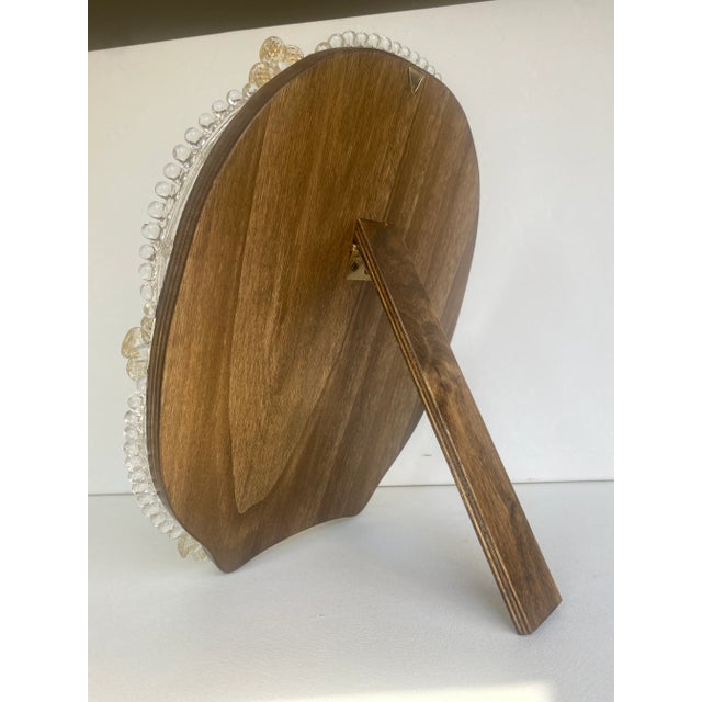 Contemporary Venetian Table Mirror Frame With Trasparents and Gold-Leaf Flowers For Sale - Image 4 of 13