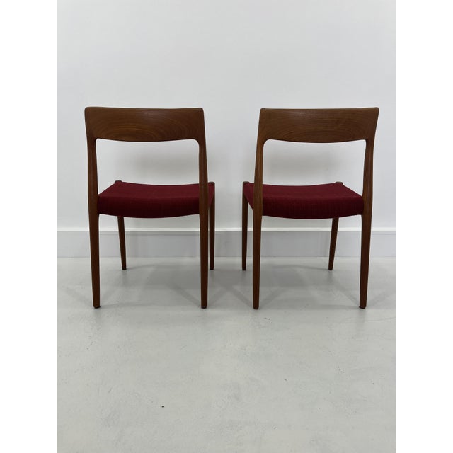 Wood Set of Danish Chairs by Niels Møller for J. L. Møllers, 1960s, Set of 2 For Sale - Image 7 of 14