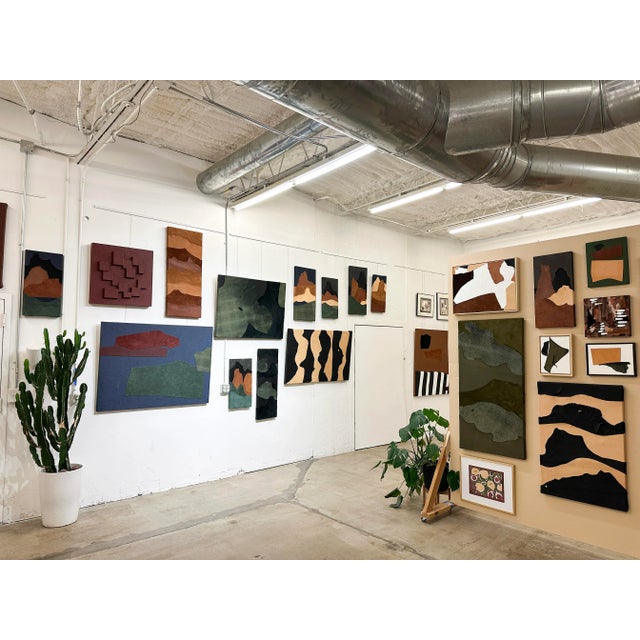 "Night Sky, Sedona" Abstract Leather Landscape Artwork For Sale In Tulsa - Image 6 of 6