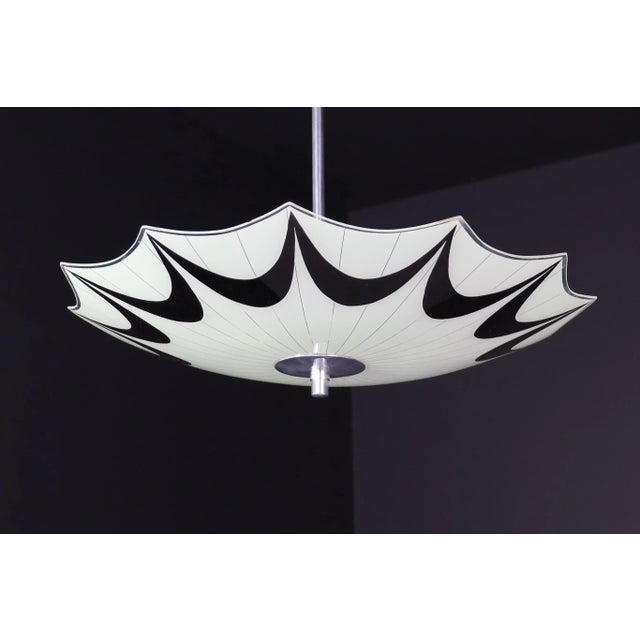 Mid-Century Glass Hanging Pendant Lamp, 1958 For Sale - Image 12 of 13