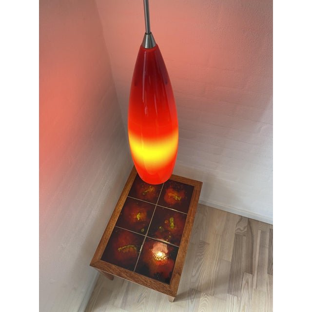 Red Pendant Lamp, 1960s For Sale - Image 3 of 10