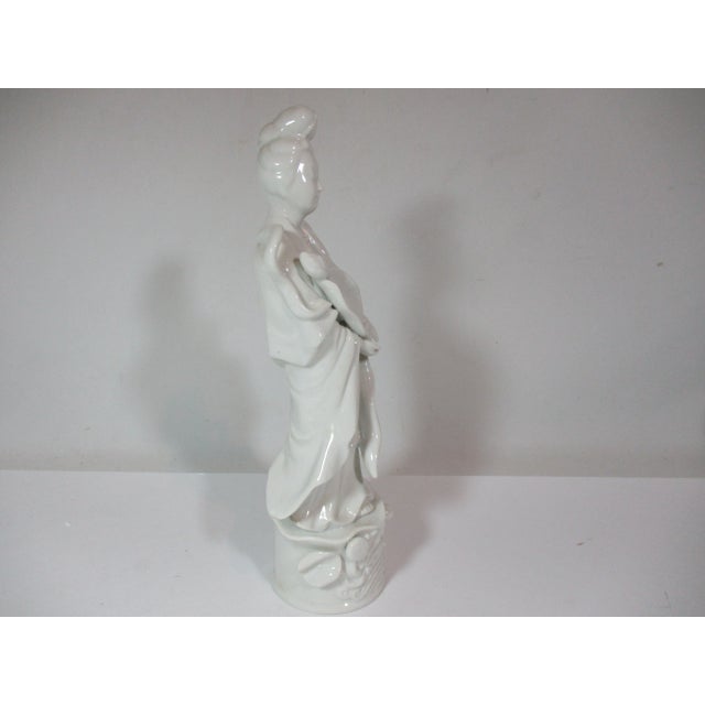 White Porcelain Asian Figurine For Sale - Image 6 of 13