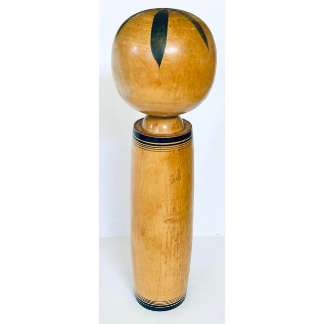 Japanese Vintage Sosaku Kokeshi Doll by Kanazawa Tokushie For Sale - Image 3 of 6