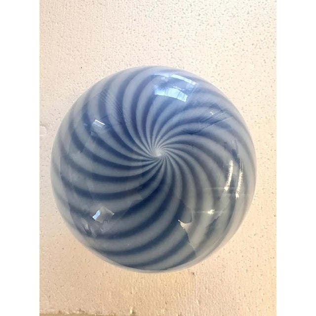 Blue Blue Swirl Rods Murano Glass Wall Sconces by Simoeng, Set of 2 For Sale - Image 8 of 9