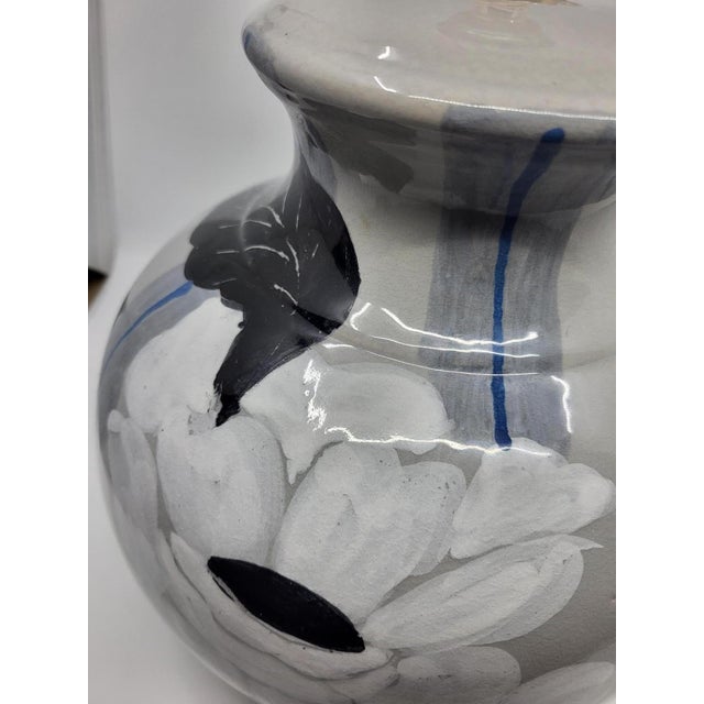 Black French Ceramic Lamp by Hubert Olivier, 1980s For Sale - Image 8 of 12