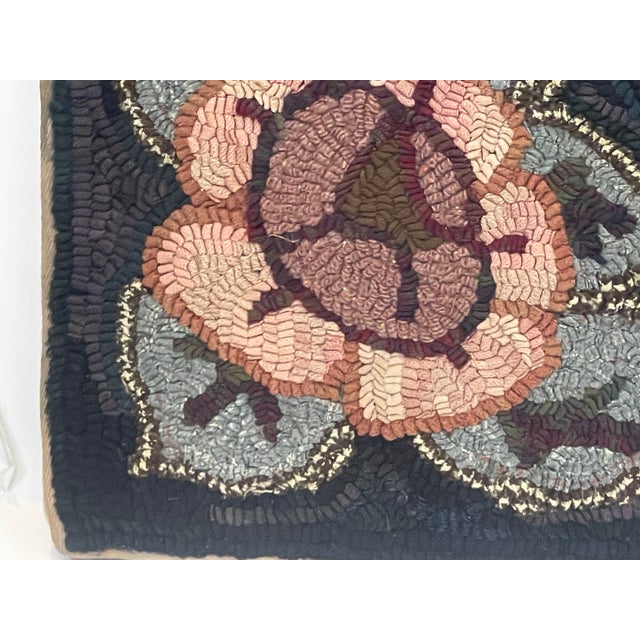 "The Faithful Companion" American Folk Art Hound Pictorial Hooked Rug, 1920s For Sale - Image 11 of 18