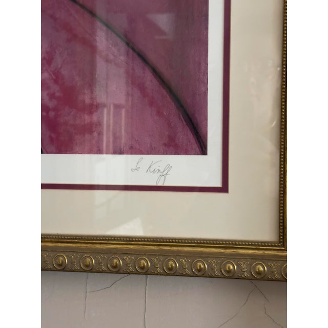 Purple Linda Le Kinff “Robe Du Soir” Seriolithograph in Color on Paper., 2005 For Sale - Image 8 of 9