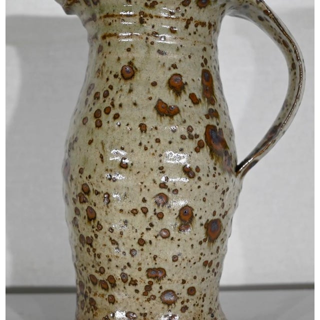 20th Century Glazed Stoneware Pitcher by G. Tiffoche For Sale - Image 12 of 18