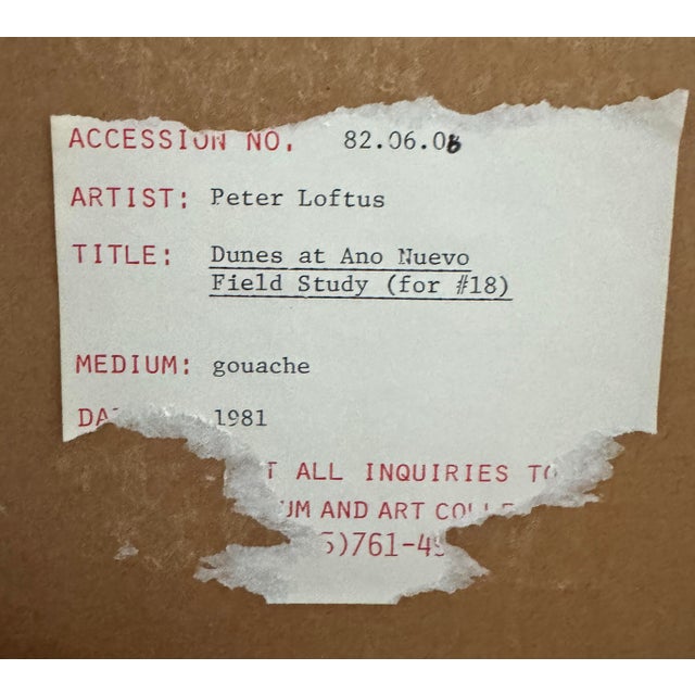 Blue Peter Loftus (American, Born 1948), Set of Three Watercolor and Gouache on Paper Field Studies For Sale - Image 8 of 13