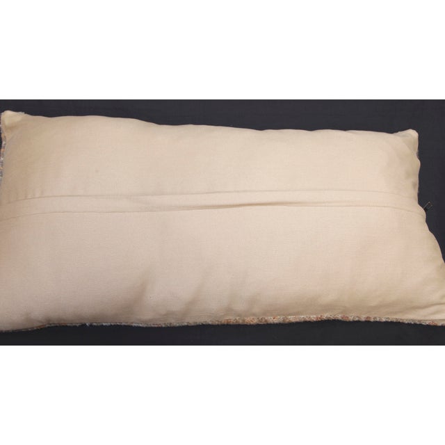 Handmade Turkish Rug Throw Pillow Cushion -15'' X 30'' For Sale - Image 11 of 11