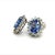 Natural Sapphire Diamond Earrings 14k Gold 3.2 TCW Certified For Sale - Image 4 of 12
