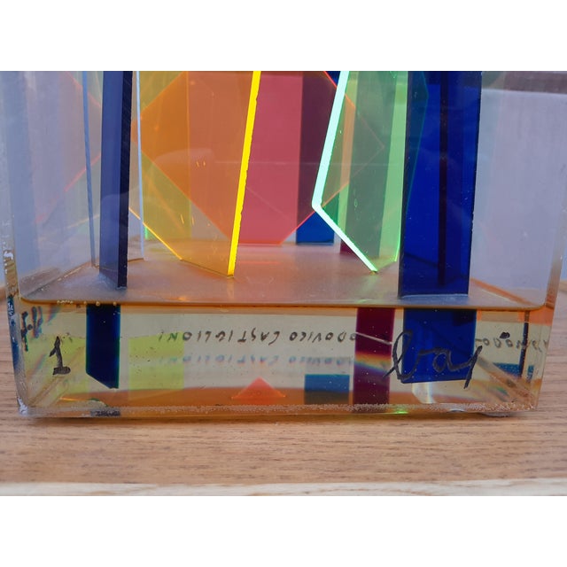 Glass Polimero Arte Sculpture by Ludovico Castiglioni, 1969 For Sale - Image 6 of 9