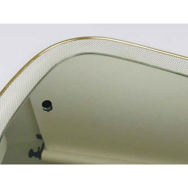 Mid-Century Wall Mirror in Rigitulle Metal & Brass by Vereinigte Werkstätten for Kunst, Germany, 1950s For Sale - Image 17 of 18