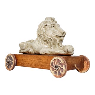 1975 Stoneware Circus Lion Sculpture by Jon Carlos Lopez For Sale