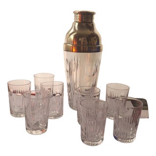 Crystal Cocktail Service Set by Sèvres, 1960s, Set of 9 For Sale