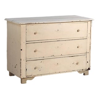 Antique Painted Pine Chest of Drawers For Sale