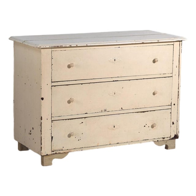 Antique Painted Pine Chest of Drawers For Sale
