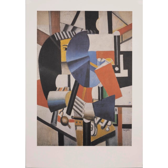 Modern "Femme Au Miroir" Reproduction Fernand Leger Lithograph For Sale - Image 3 of 3