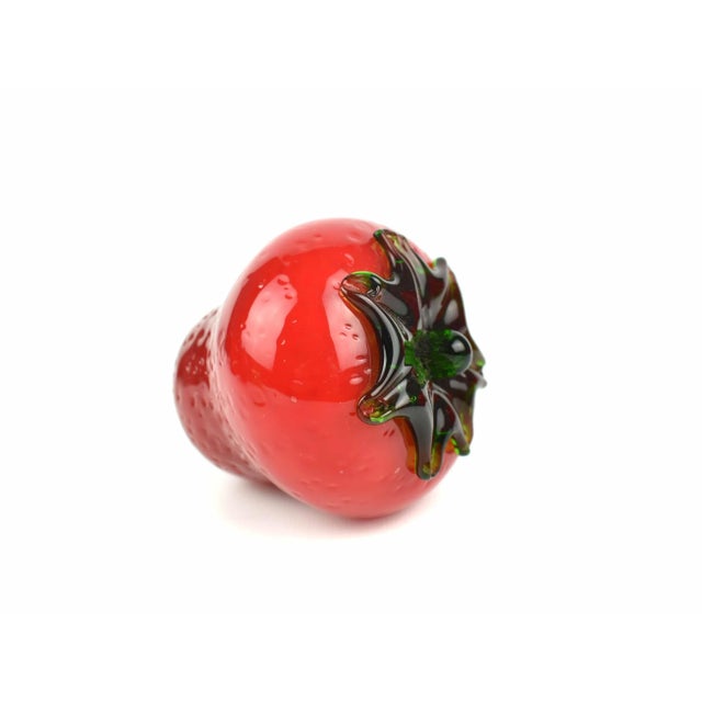 Stunning unique handmade red and green strawberry figurine. Unique piece to enhance any home or office décor to display on...
