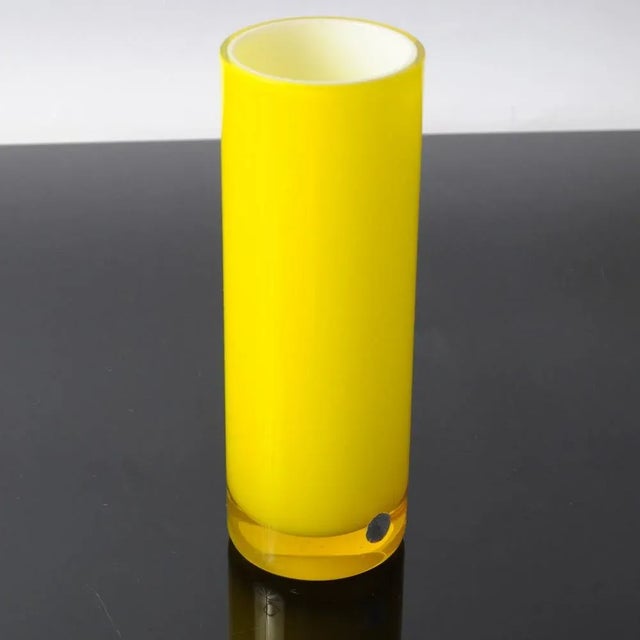 Mid-Century Modern Yellow Glass Vase from Peill & Putzler, 1970s For Sale - Image 3 of 8