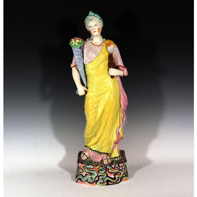 Large-Scale Staffordshire Pottery Pearlware Figure of Ceres (Plenty) For Sale - Image 4 of 12