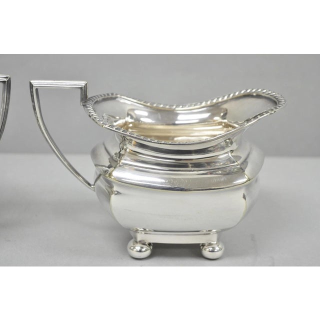 Antique Walker & Hall 53499 Art Deco Silver Plated Tea Service Set - 4 PCS For Sale - Image 12 of 16