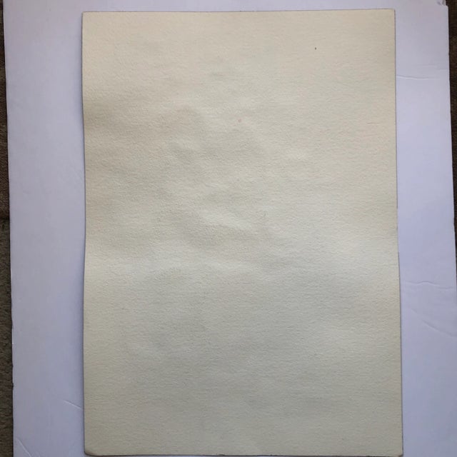 Original Vintage Watercolor Female Portrait Bar Scene For Sale - Image 4 of 6