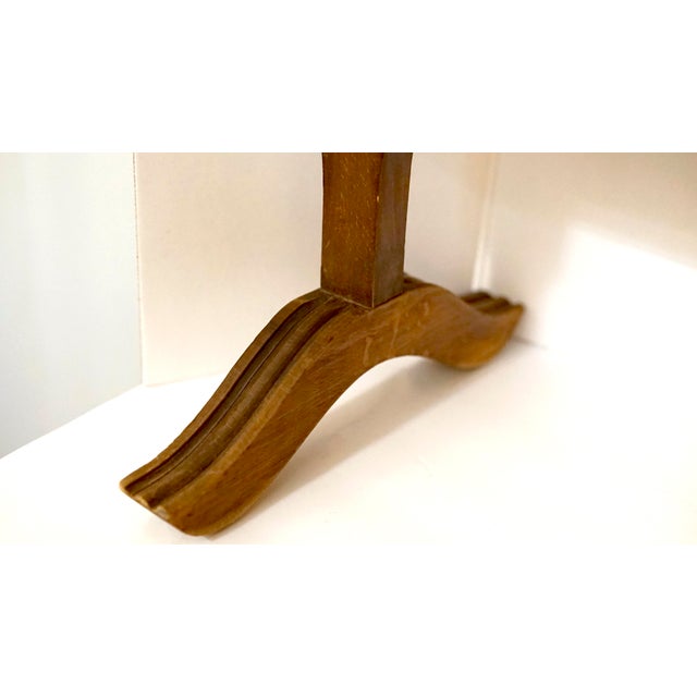 Antique Aubusson & Carved Walnut Upholstered Tapestry Screen Stand For Sale - Image 10 of 12