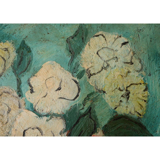 1950s Mid Century Impressionist Erik Martin Flowers Still Life Painting For Sale - Image 10 of 16