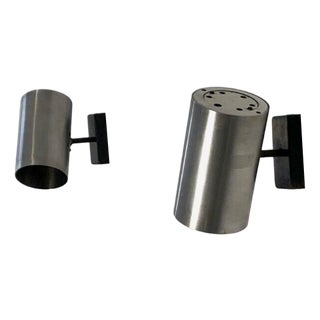 Metal Sconces attributed to R.J. Caillette for Parscot, France, 1950s, Set of 2 For Sale