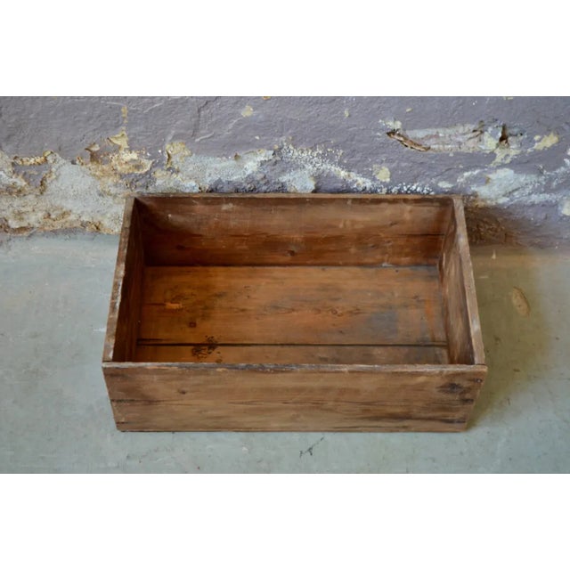Industrial Wooden Storage Box, 1940s For Sale - Image 4 of 6