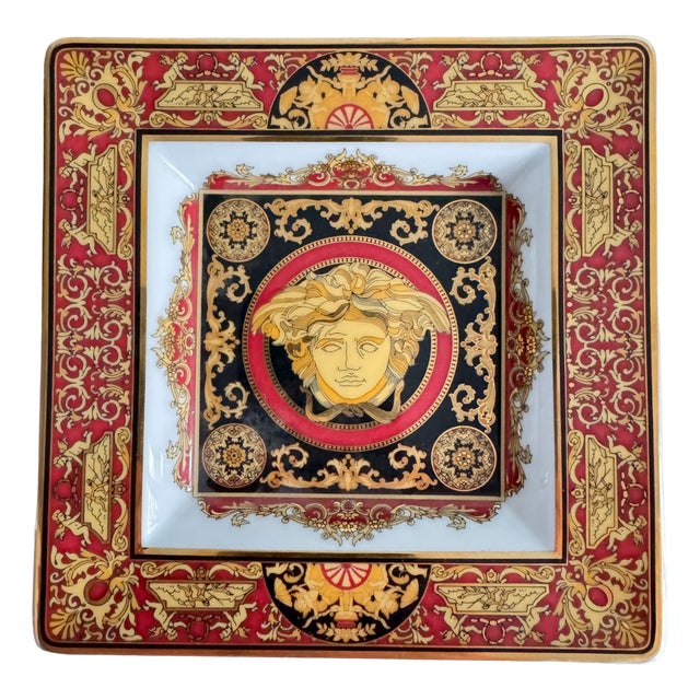 Medusa Square Bowl by Versace for Rosenthal, 1993 For Sale