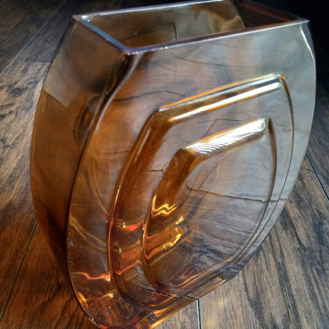 Stylish & Unique Mid Century Glass Vase Will add accent to any room!