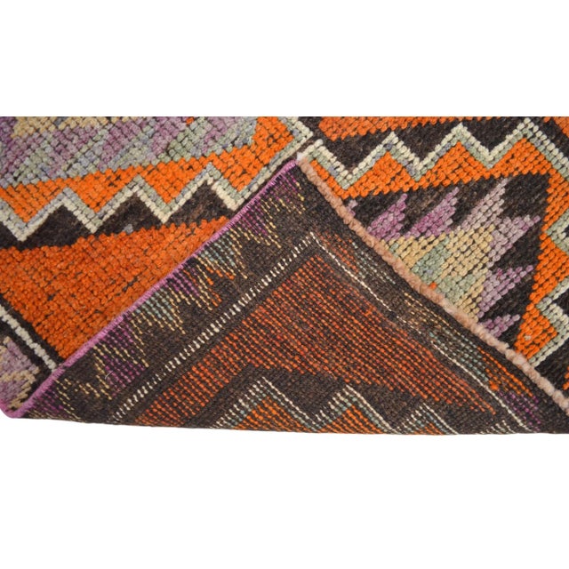 1980s Colorful Runner Kurdish Herki Hand-Knotted Hallway Kitchen Rug For Sale - Image 10 of 10