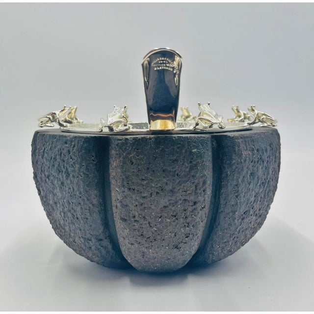 Silver 1980s Emilia Castillo Serving Molcajete Bowl & Spoon, Mexican Modern Silversmithing For Sale - Image 8 of 18