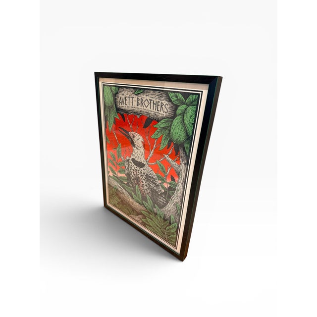 Folk Art Late 20th Century Framed Limited Edition the Avett Brothers 2022 Tuscaloosa Concert Poster Print For Sale - Image 3 of 12