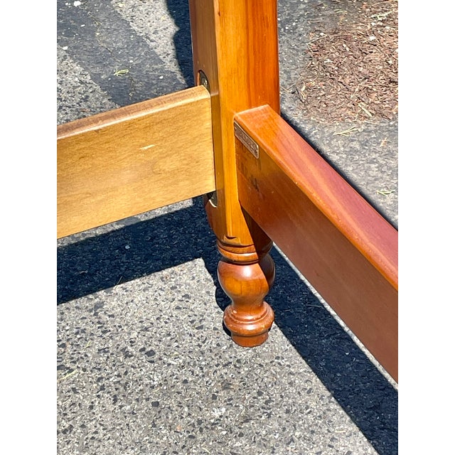 Late 20th Century L & J. G. Stickley Cherry Four Poster Queen Bed For Sale - Image 10 of 15