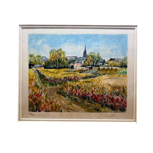 Beautiful Landscape Watercolor limited edition print signed by the artist. Print is 57/350. Exceptionally framed. In...
