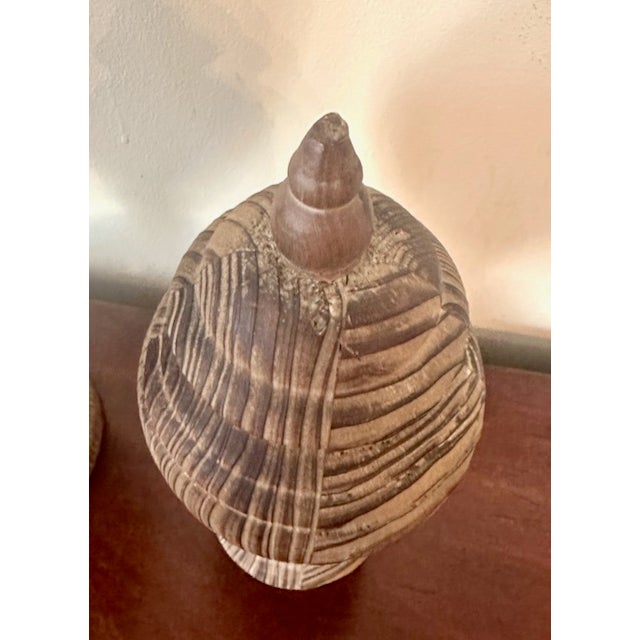 Pair of Uttermost Solid Carved Wood Finials For Sale - Image 10 of 11