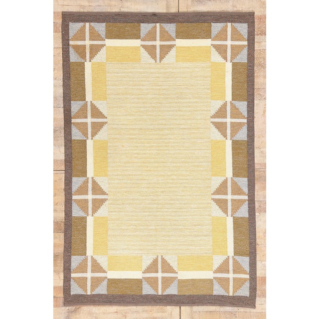 Vintage Swedish Rollakan Rug, 05'05 X 08'01 For Sale - Image 10 of 10