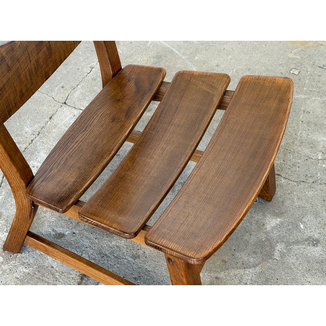 Brutalist Oak Lounge Chairs from Dittmann & Co., 1960s, Set of 2 For Sale - Image 6 of 8