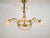 Antique Art Deco Glass and Bronze Chandelier, France, 1930s For Sale - Image 4 of 14