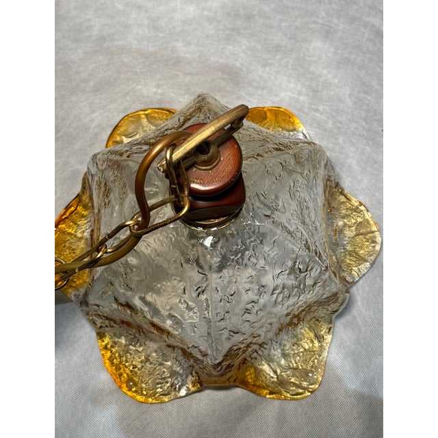 Vintage Glass Pendant Lamp, Italy, 1960s For Sale - Image 6 of 11
