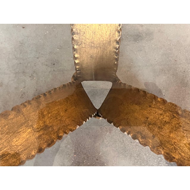 Mid 20th Century Hollywood Regency Gilt French Iron Cocktail Table For Sale - Image 10 of 18